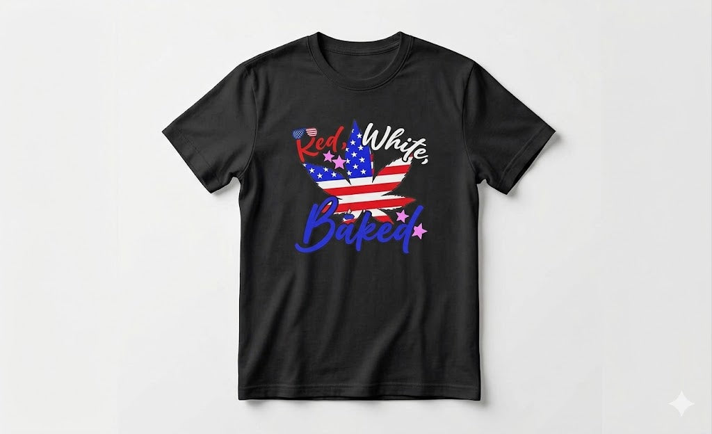 Unique Expressions Patriotic T-shirt - Red, White, & Baked