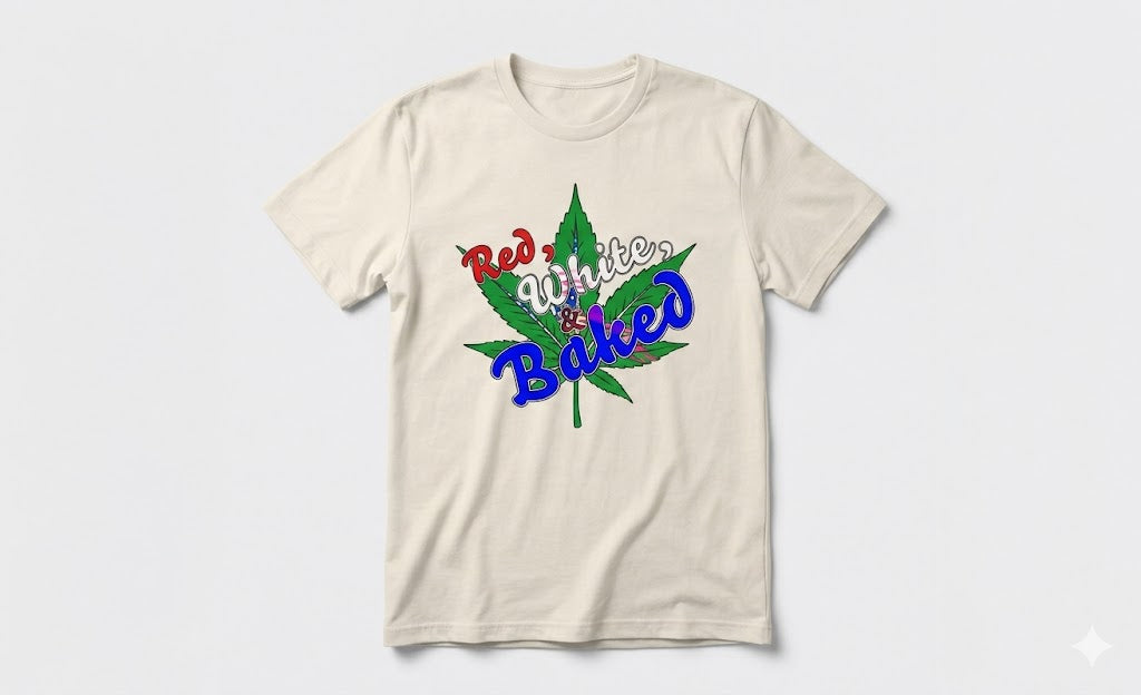 Unique Expressions Patriotic T-shirt - Red, White, and Baked