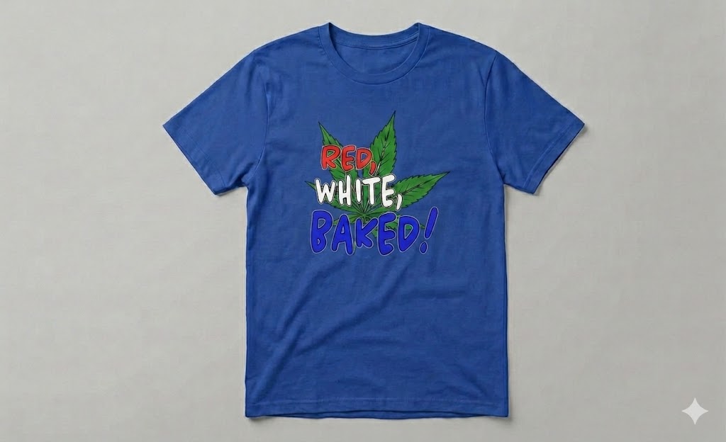 Unique Expressions Patriotic T-shirt - Red, White, & Baked!