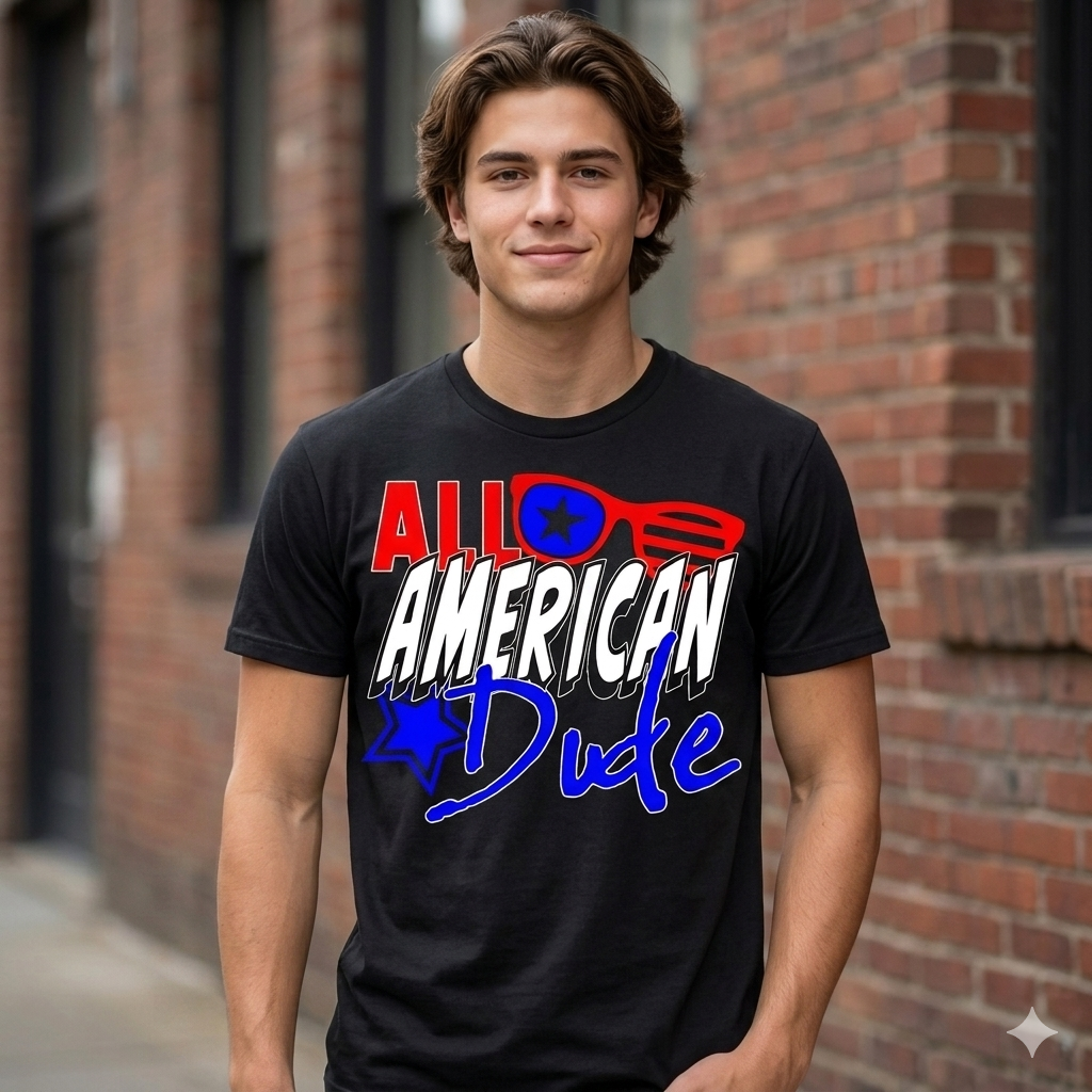 Unique Expressions Patriotic T-shirt - All American Dude