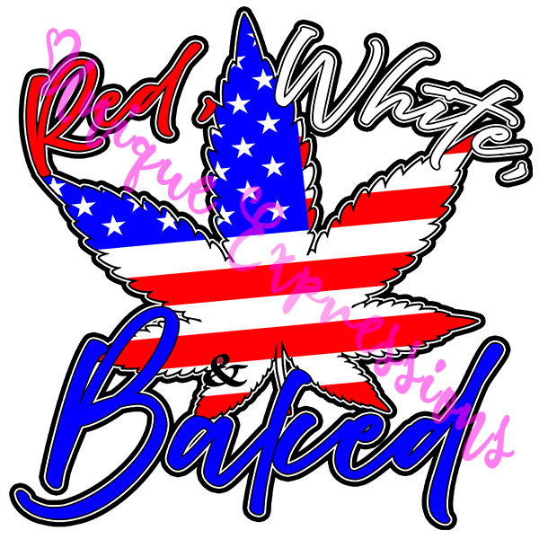 Unique Expressions Patriotic T-shirt - Red, White, & Baked