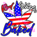 Unique Expressions Patriotic T-shirt - Red, White, & Baked