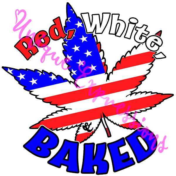Unique Expressions Patriotic T-shirt - Red, White, & Baked