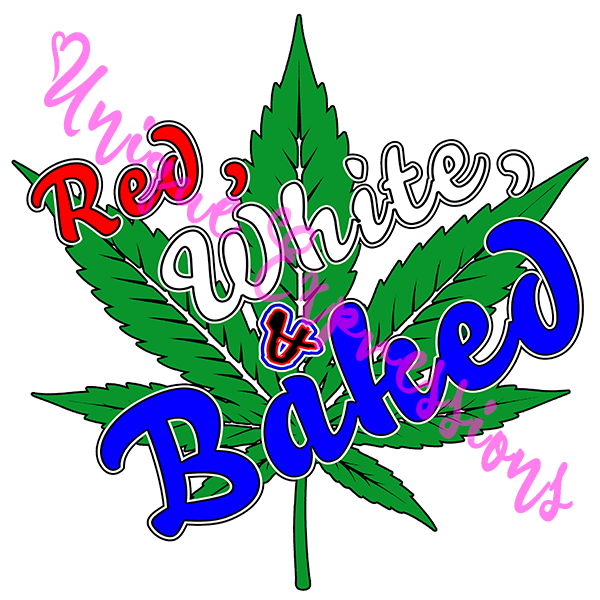 Unique Expressions Patriotic T-shirt - Red, White, and Baked