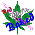 Unique Expressions Patriotic T-shirt - Red, White, and Baked