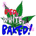 Unique Expressions Patriotic T-shirt - Red, White, & Baked!