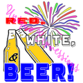 Unique Expressions Patriotic T-shirt - Red, White, & Beer