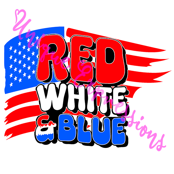 Unique Expressions Patriotic T-shirt - Red, White, & Blue