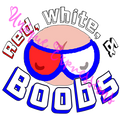 Unique Expressions Patriotic T-shirt - Red, White, & Boobs