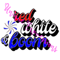 Unique Expressions Patriotic T-shirt - Red, White, & Boom
