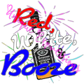 Unique Expressions Patriotic T-shirt - Red, White, & Booze