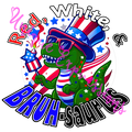 Unique Expressions Patriotic T-shirt - Red, White, & Bruh-saurus