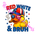 Unique Expressions Patriotic T-shirt - Red, White, & Bruh