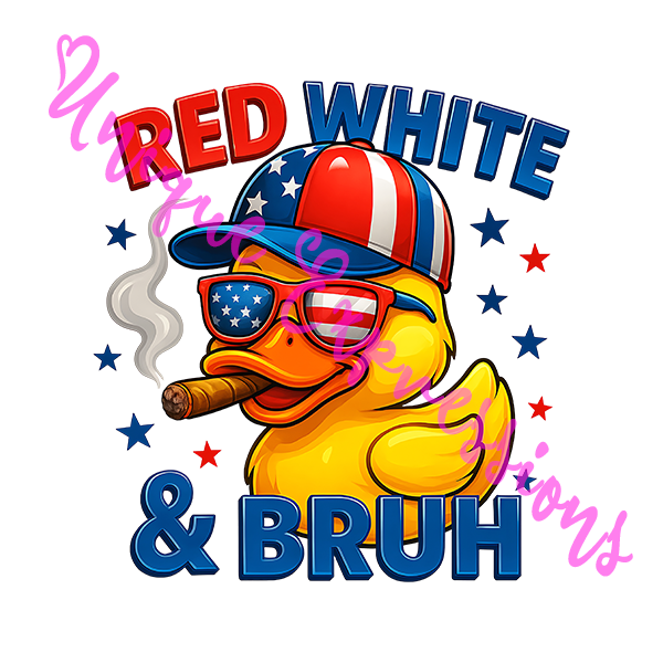 Unique Expressions Patriotic T-shirt - Red, White, & Bruh
