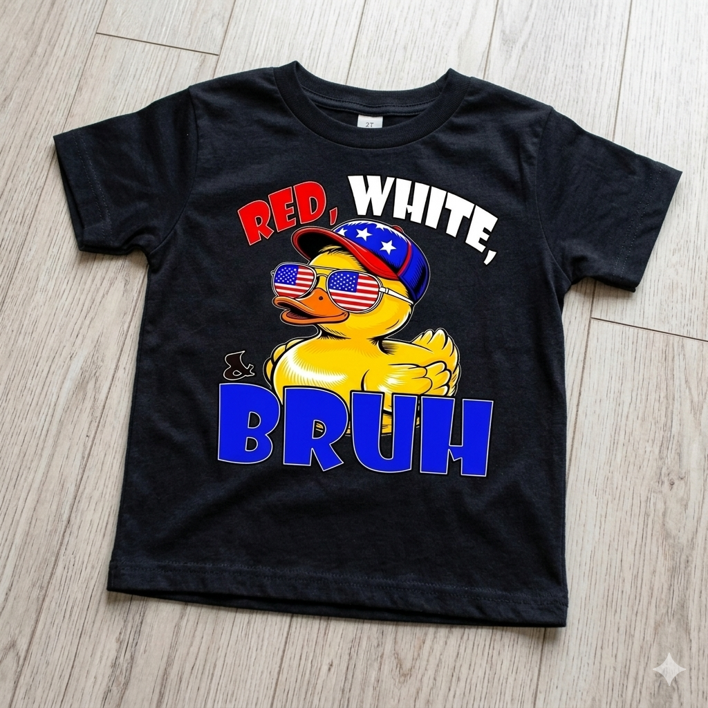 Unique Expressions Patriotic T-shirt - Red, White, & Bruh
