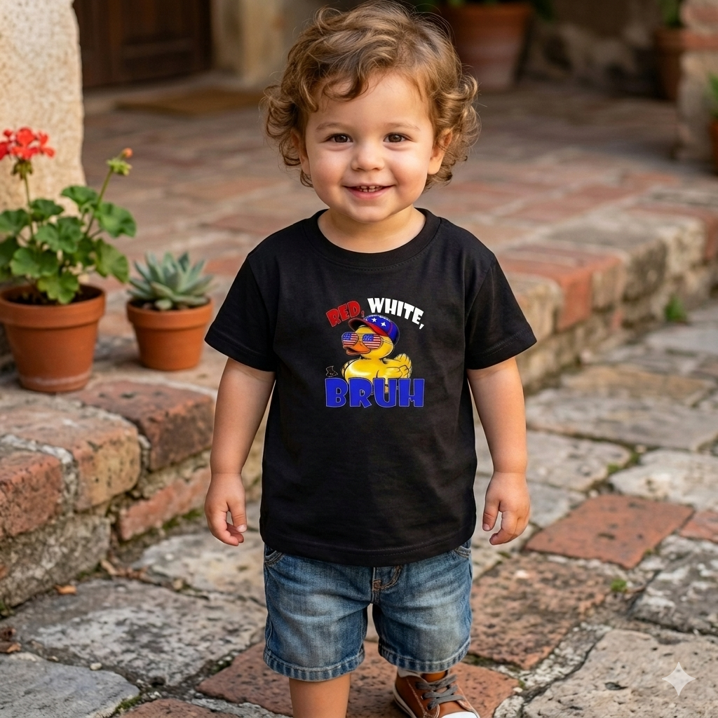 Unique Expressions Patriotic T-shirt - Red, White, & Bruh