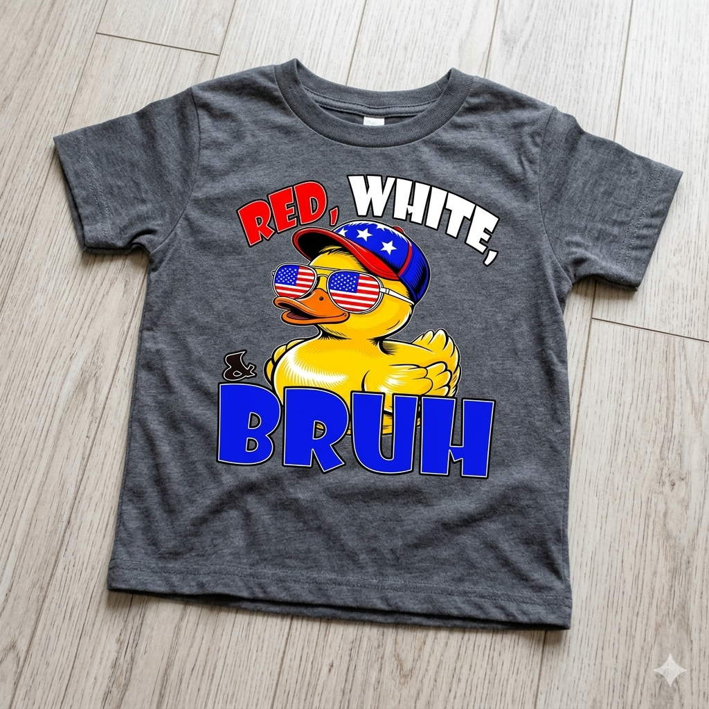 Unique Expressions Patriotic T-shirt - Red, White, & Bruh