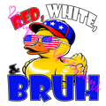 Unique Expressions Patriotic T-shirt - Red, White, & Bruh