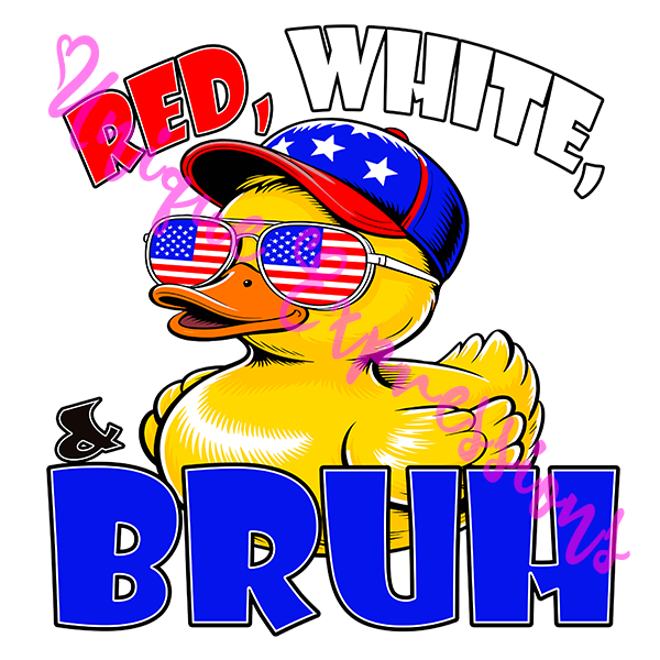 Unique Expressions Patriotic T-shirt - Red, White, & Bruh