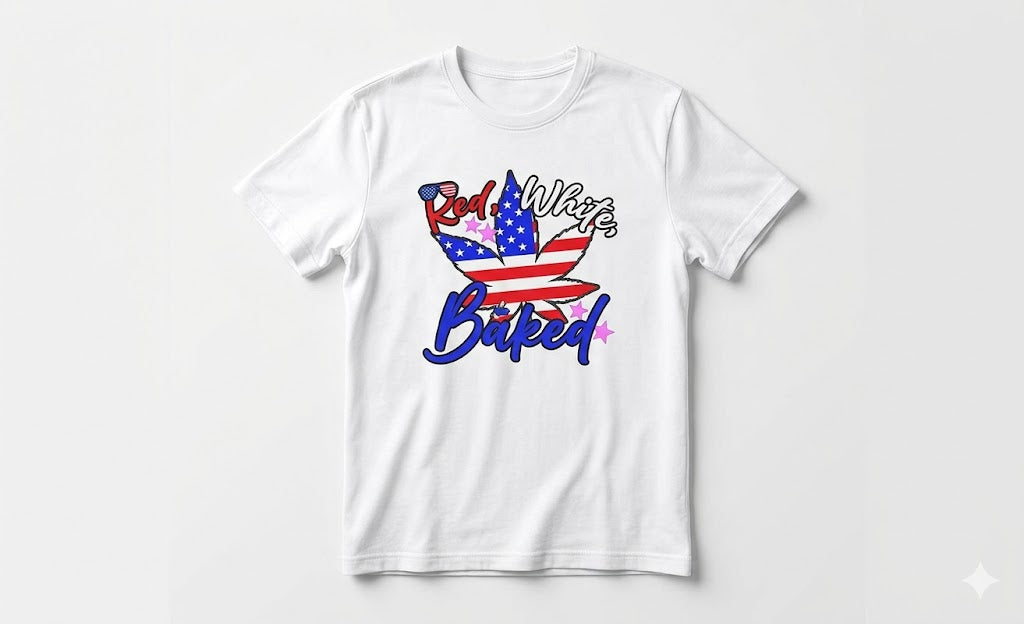 Unique Expressions Patriotic T-shirt - Red, White, & Baked