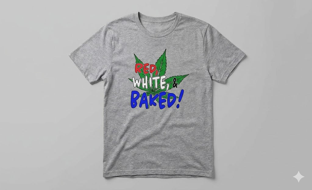 Unique Expressions Patriotic T-shirt - Red, White, & Baked!
